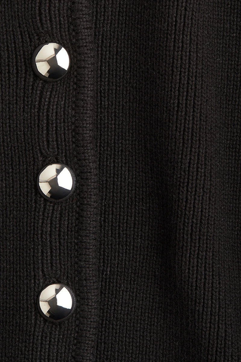 Gilet en tricot de coton côtelé