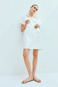 Drawstring-Neck Dress