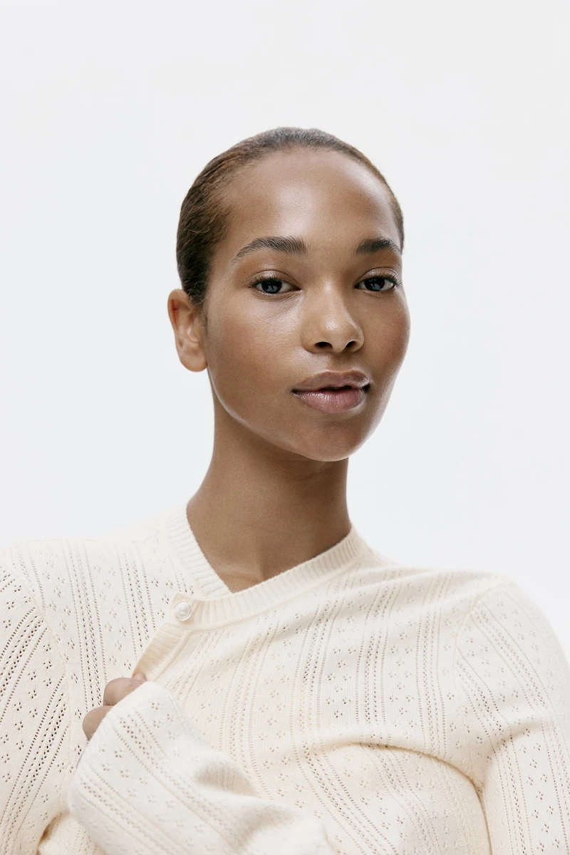 Pointelle-Knit Viscose-Blend Cardigan