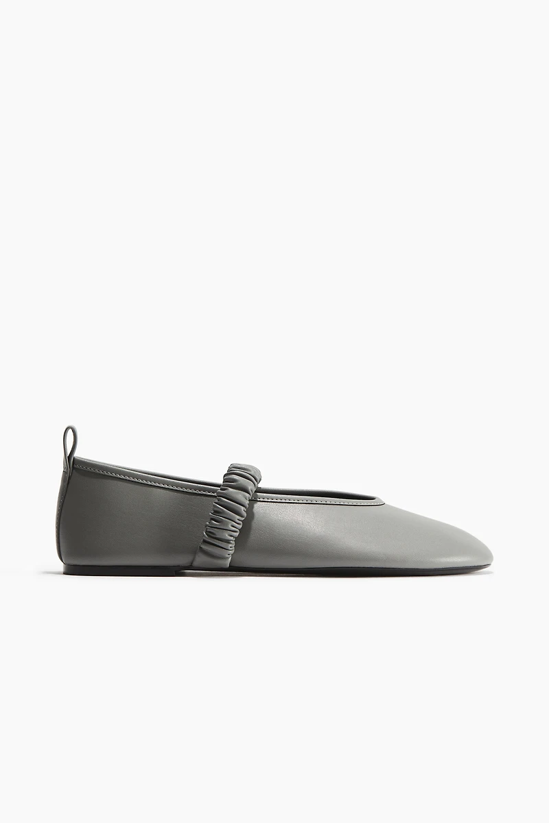 Ballet Flats with Scrunchie Detail
