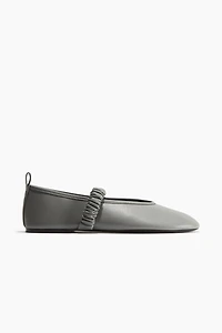 Ballet Flats with Scrunchie Detail
