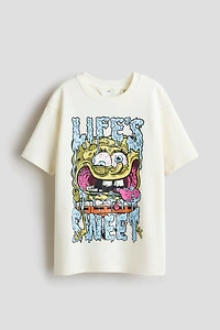 T-Shirt with Printed Motif