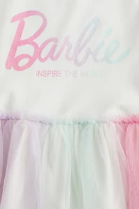 Printed Tulle-skirt Dress