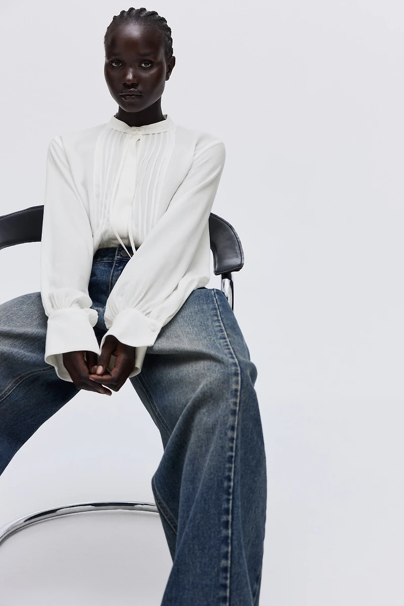 Blouse with Pintucks