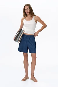 Denim Pull-On Shorts