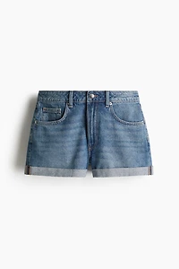 Short taille haute en denim