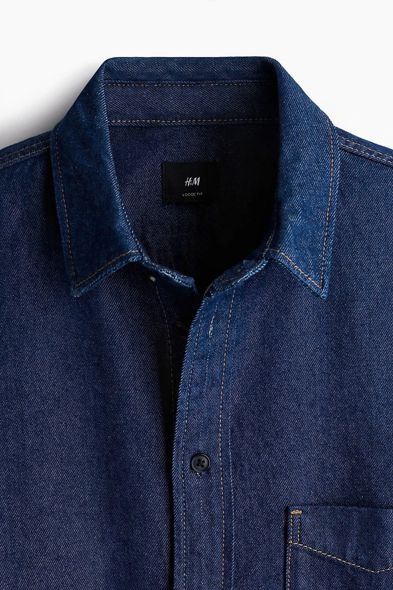 Chemise flottante en denim