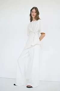 Draped-Detail Asymmetric Top