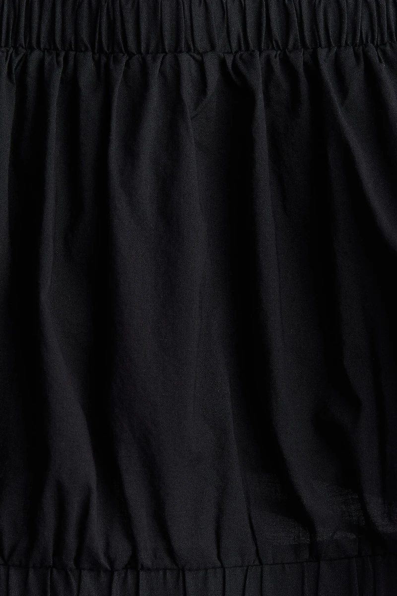 Lacing-detail cotton blouse