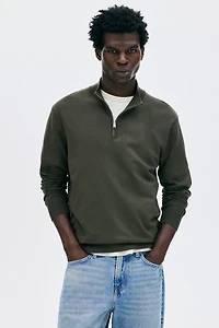 Regular-Fit Half-Zip Sweater