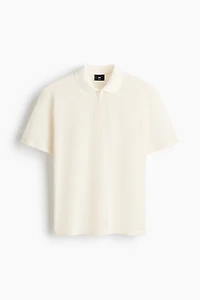 Regular-Fit Open-Knit Polo Shirt