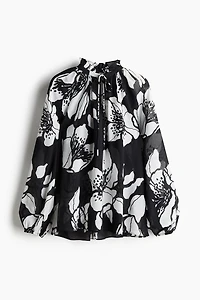 Crinkled Chiffon Blouse