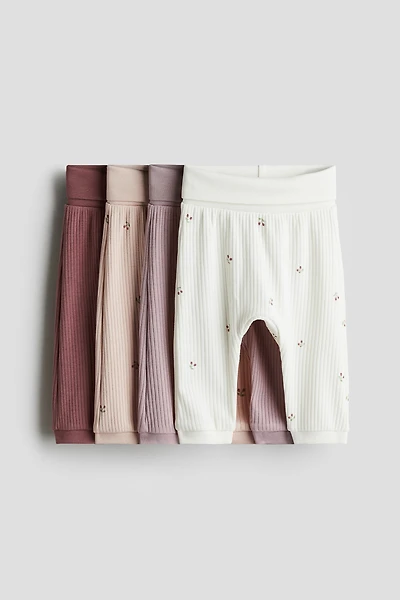 4-pack Ribbed Cotton Pants