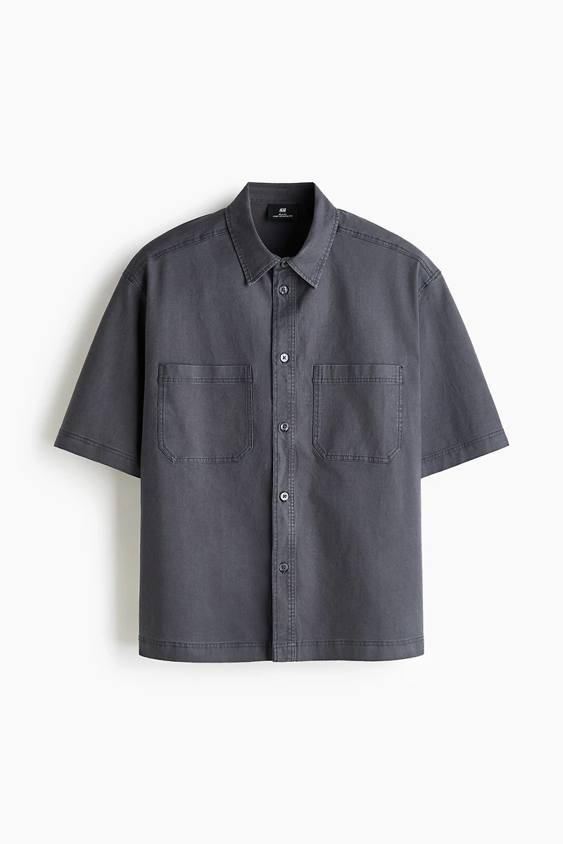 Relaxed-Fit Short-Sleeved Cotton Shirt