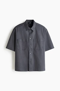 Relaxed-Fit Short-Sleeved Cotton Shirt