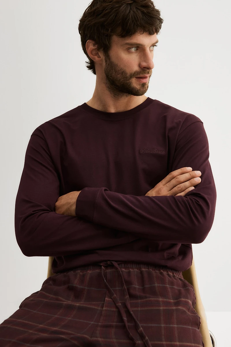 T-shirt et pantalon de pyjama en coton