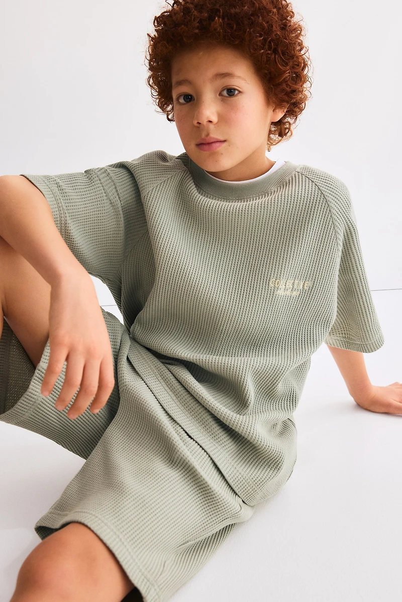 Ensemble 2 pièces en jersey gaufré