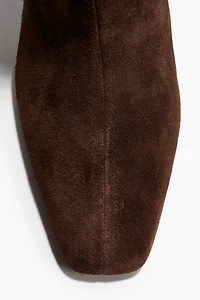 Heeled Suede Ankle Boots