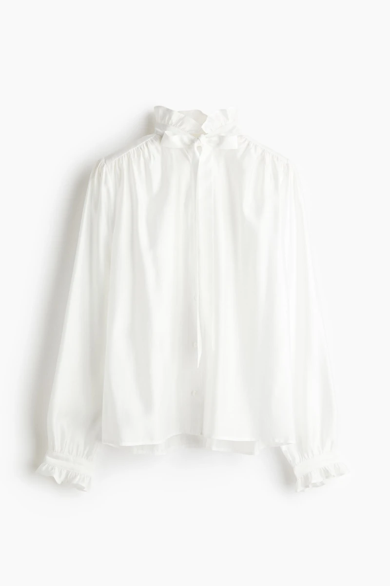 Blouse avec col à nouer