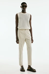 Pantalon court coupe classique en coton