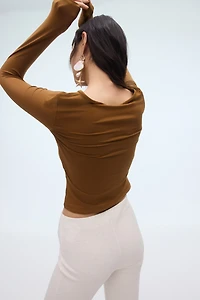 Gathered Cutout Top