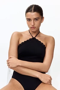 Padded-Cup Halterneck Swimsuit