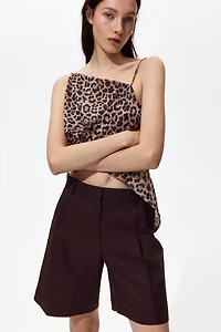 Short chic en lin mélangé