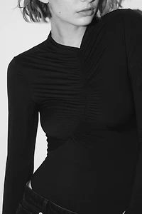 Maillot Tanga à effet drapé