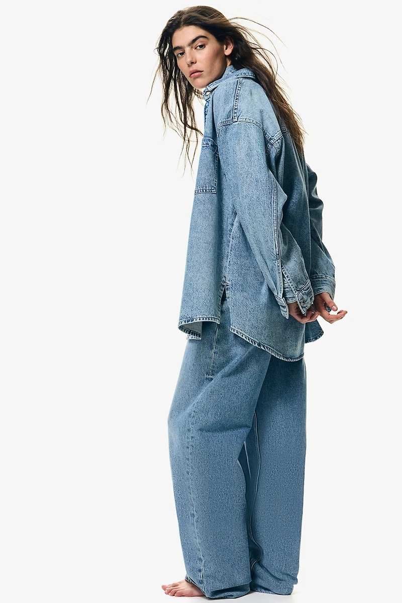 Chemise ample en denim très doux et léger