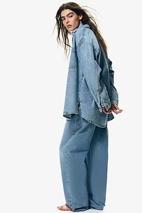 Chemise ample en denim très doux et léger
