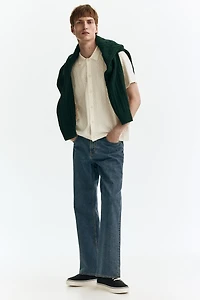 Chemise classique en tricot torsadé