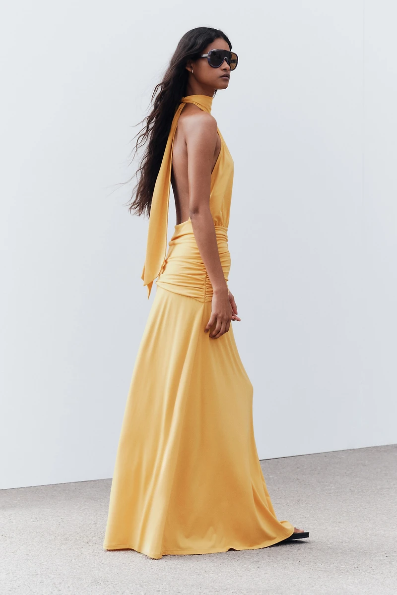 Draped Halterneck Dress