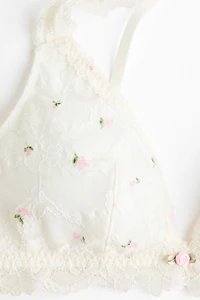 Soutien-gorge souple et coussiné en dentelle