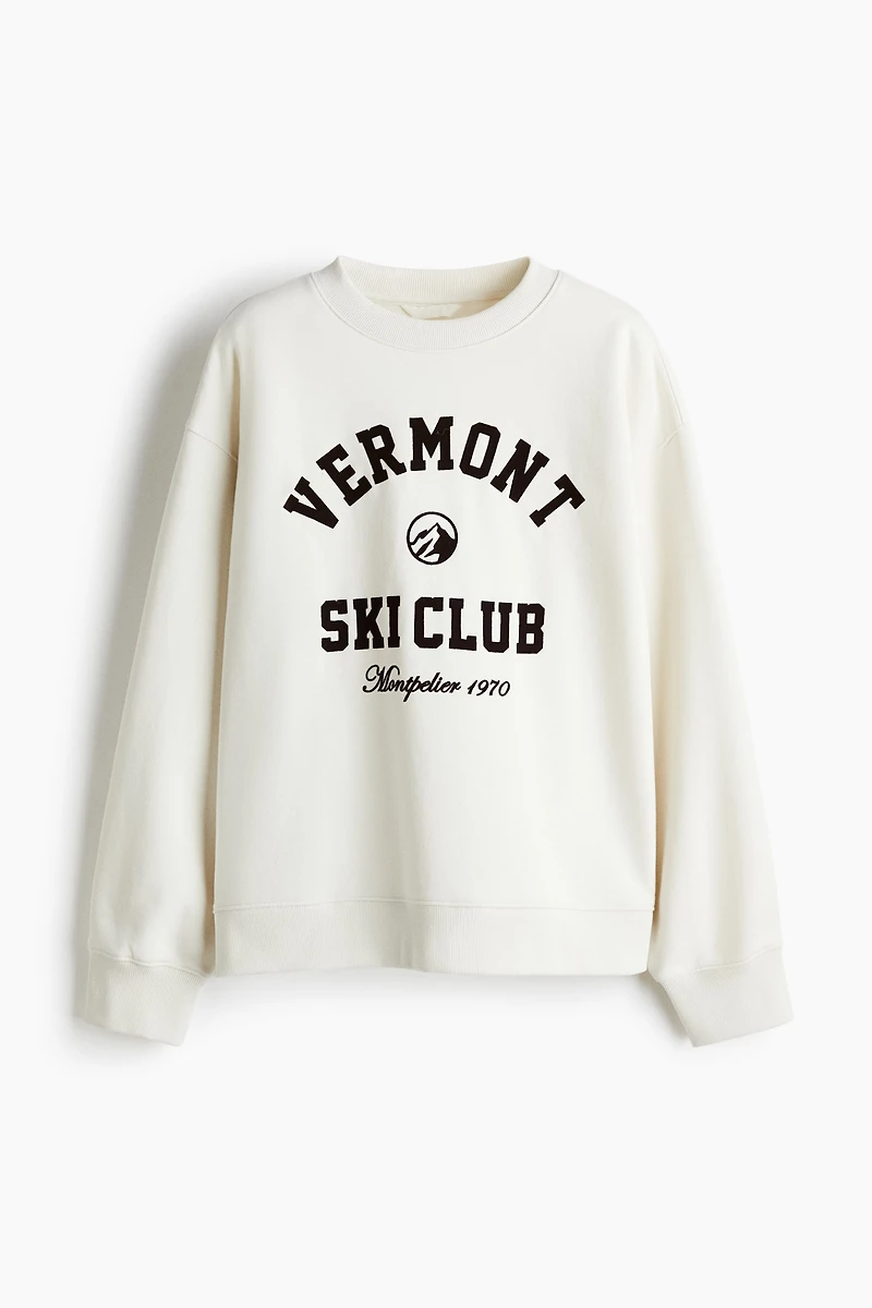 Sweatshirt with Text Motif