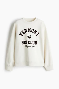 Sweatshirt with Text Motif