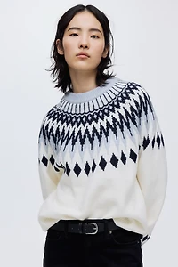 Jacquard-Knit Sweater