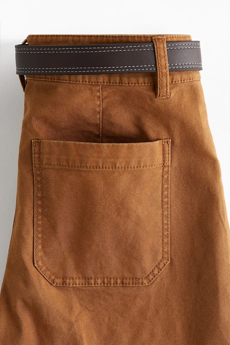 Belted Canvas Pants