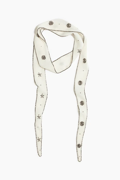 Embellished Chiffon Scarf