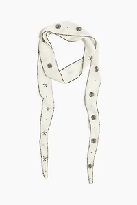 Foulard ornementé en mousseline