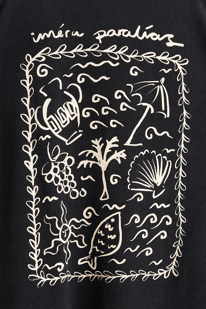 Oversized T-Shirt with Printed Motif