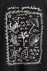 Oversized T-Shirt with Printed Motif