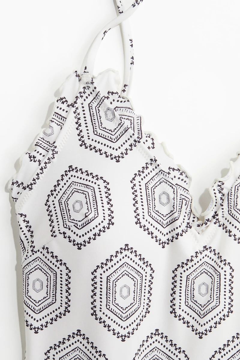 Ruffle-Trimmed Padded-Cup Swimsuit