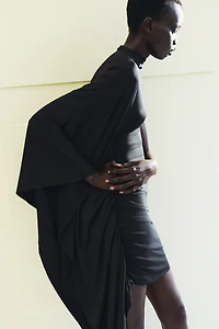 Draped Asymmetric Dress