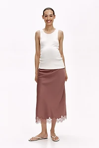MAMA Lace-Trimmed Slip Skirt