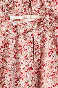 Ruffle-Collar Cotton Blouse