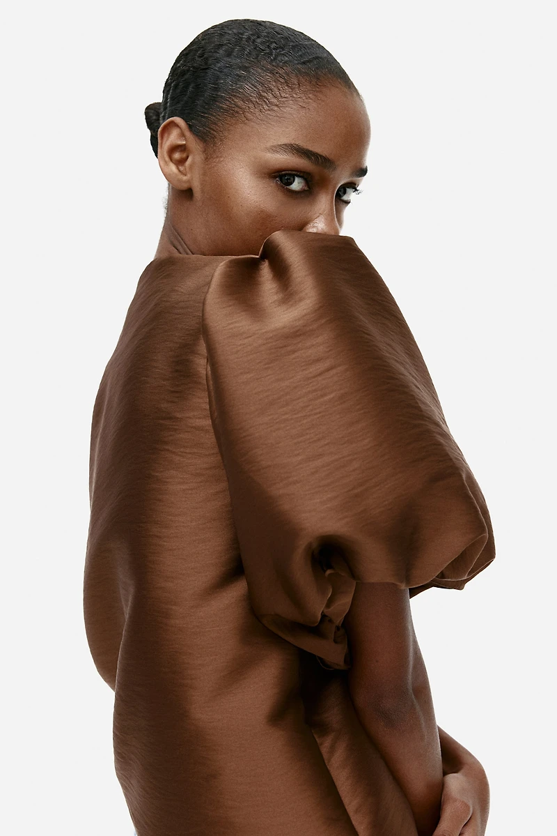 Balloon-Sleeved Blouse