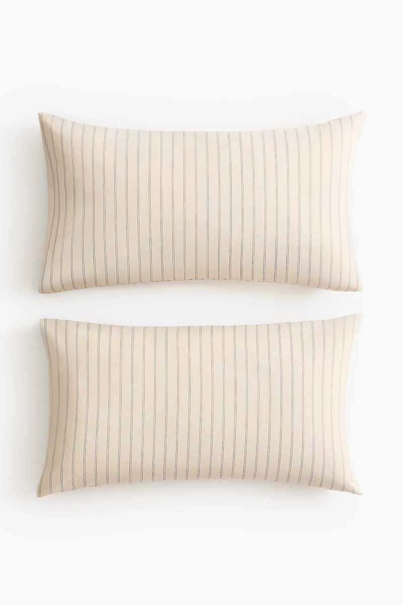 Lot de 2 taies d'oreiller rayées