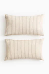 Lot de 2 taies d'oreiller rayées