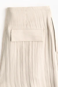 Crinkled Barrel-Leg Pants