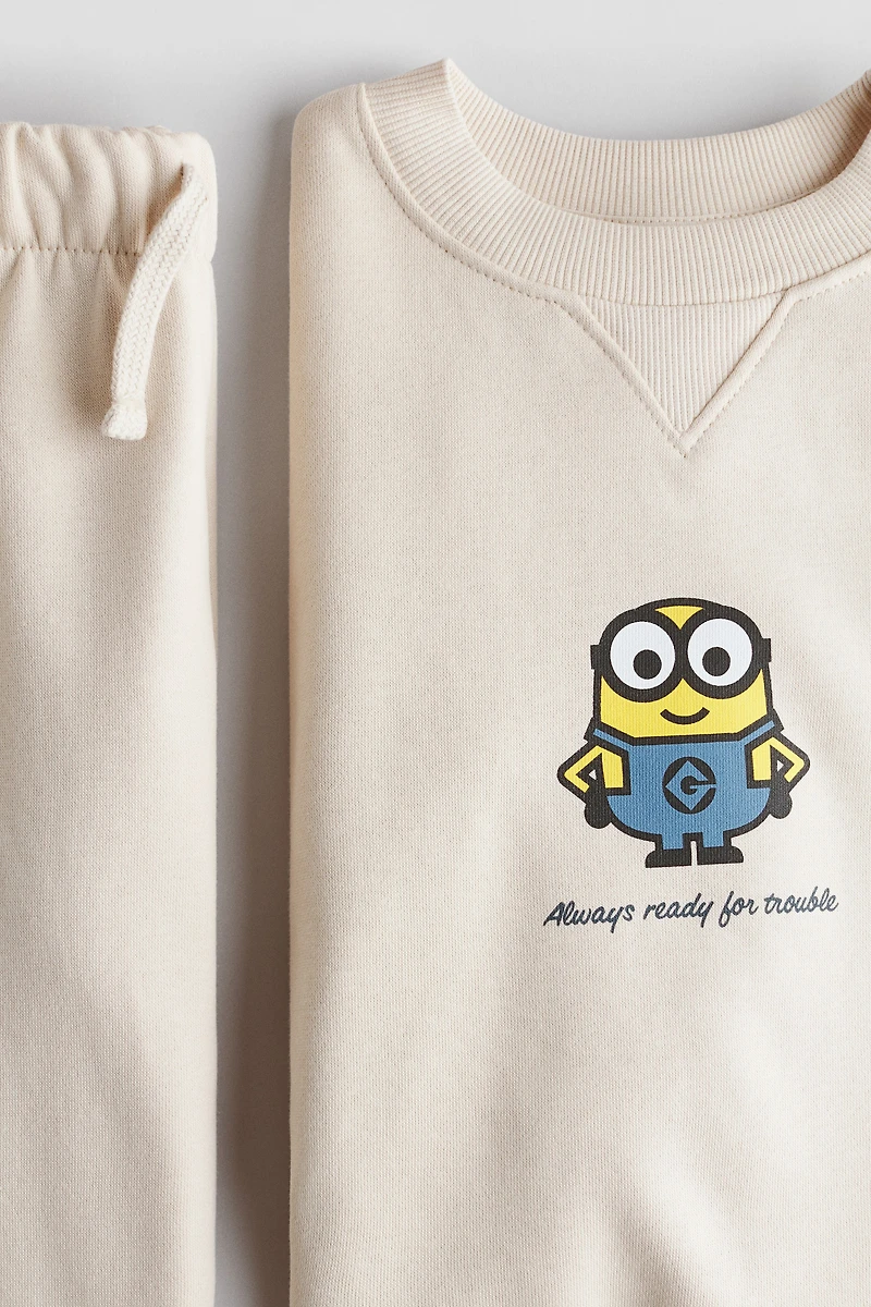 2-Piece Printed Sweatshirt and Joggers Set